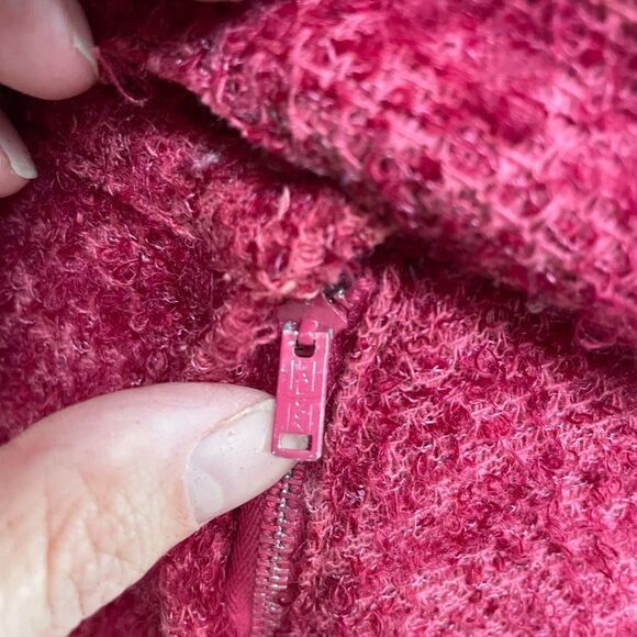 Vintage 60s 2 Piece Skirt Top Raspberry Pink ILGWU XS 4 - Picture 8 of 11